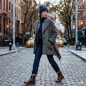 ATM Anthony Thomas Melillo Heathered Gray Oversized Fleece Over Coat Small